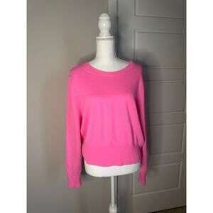 RE-IMAGINED BY J. CREW Size Medium Long Sleeve Sweater Cropped Fit 100%